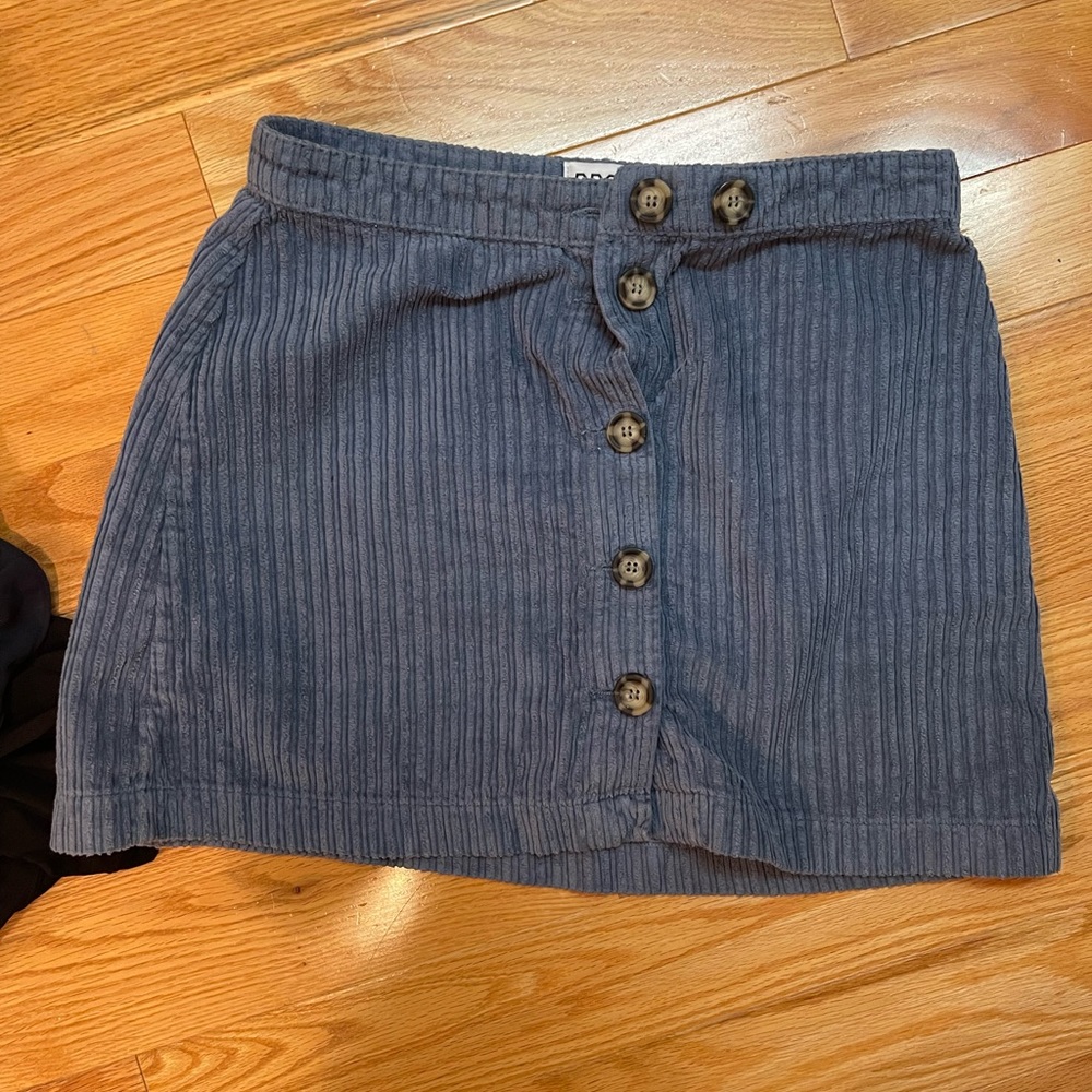 BDG Blue Corduroy Skirt